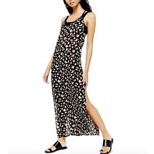 Topshop Leopard Print T-Back Maxi Cover Up Dress